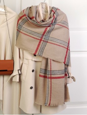 Soft-Touch Plaid Scarf